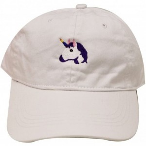 Baseball Caps Unicorn Cotton Baseball Dad Caps - White - CA12ODXWGBR $15.57