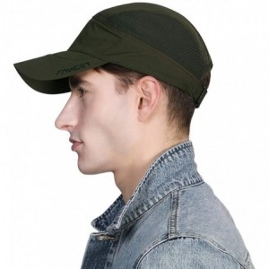 Baseball Caps Mens UPF50 Quick-Dry Baseball Cap Foldable Brim Free-Size Sun Hat Unisex - 00040_army - CR18TSAN52R $11.62