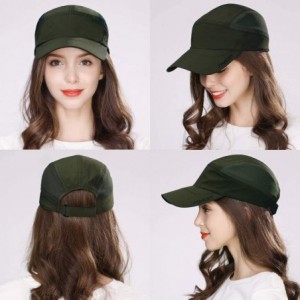 Baseball Caps Mens UPF50 Quick-Dry Baseball Cap Foldable Brim Free-Size Sun Hat Unisex - 00040_army - CR18TSAN52R $11.62