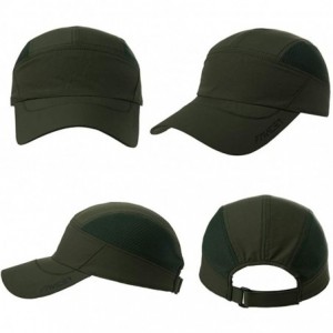 Baseball Caps Mens UPF50 Quick-Dry Baseball Cap Foldable Brim Free-Size Sun Hat Unisex - 00040_army - CR18TSAN52R $11.62