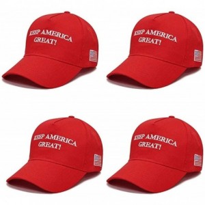 Baseball Caps Keep America Great Hat-Make America Great Again Hat-MAGA Hat with USA Flag 2/4 Pack Red - 4-red-keep - CV18UW6D...