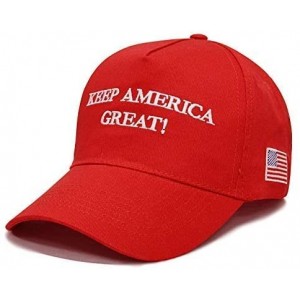 Baseball Caps Keep America Great Hat-Make America Great Again Hat-MAGA Hat with USA Flag 2/4 Pack Red - 4-red-keep - CV18UW6D...