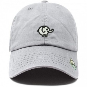 Baseball Caps Elephant Dad Hat Cotton Baseball Cap Polo Style Low Profile - Grey - CQ18676DWS6 $23.78