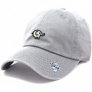 Baseball Caps Elephant Dad Hat Cotton Baseball Cap Polo Style Low Profile - Grey - CQ18676DWS6 $15.64