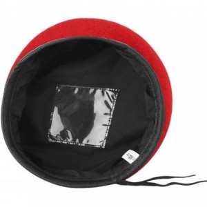 Berets AYPOW Berets Ladies Military Leather - Style A-red - C518UZWXLYS $11.75