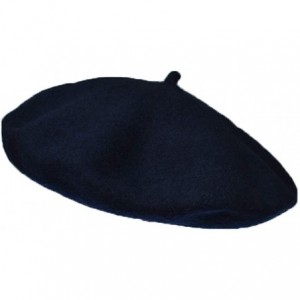 Berets Girls&Boys French Style Wool Beret Kids Hat - Navy Blue - CY18RRQ54W6 $11.58