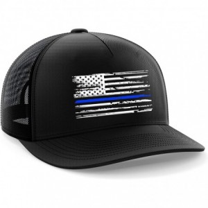 Baseball Caps American Flag Snapback Hat - Embossed Logo American Cap for Men Women Sports Outdoor - Blue Line Flag - C6185QE...