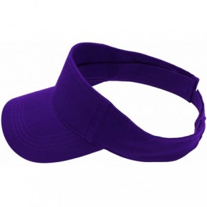 Visors Sun Sports Visor Men Women - 100% Cotton Cap Hat - Purple - CI17YSOR9ZO $11.43