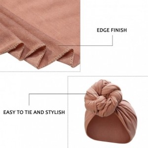 Headbands 2 Pieces Stretch Head Wrap Scarf Stretchy Turban Long Hair Scarf Wrap Solid Color Soft Head Band Tie for Women - CH...