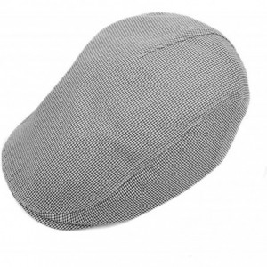 Newsboy Caps Men's Spring & Summer Newsboy Caps for Men - Ivy Caps for Men - Grey Houndstooth - CT18DUA5TIL $11.05