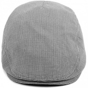 Newsboy Caps Men's Spring & Summer Newsboy Caps for Men - Ivy Caps for Men - Grey Houndstooth - CT18DUA5TIL $11.05