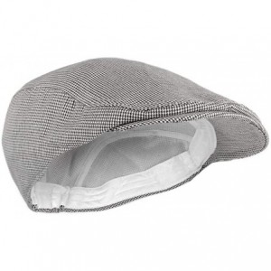 Newsboy Caps Men's Spring & Summer Newsboy Caps for Men - Ivy Caps for Men - Grey Houndstooth - CT18DUA5TIL $11.05