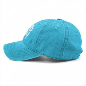 Baseball Caps Denim Fabric Adjustable Dog Mom Hat Fashion Distressed Baseball Cap for Women - Sky Blue - CD18QZ8YG95 $9.61