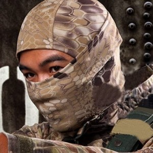 Balaclavas Mikey Store Camouflage Army Cycling Motorcycle Cap Balaclava Hats Full Face Mask - Khaki - CR12G7MJ33B $8.17