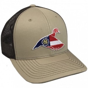 Baseball Caps GA Woodie - Adjustable Cap - Tan/Coffee - C618D7T0L3Z $62.06
