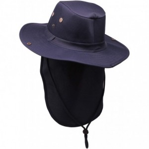Sun Hats Bora Booney Sun Hat for Outdoor Wide Brim Cap with UPF 50+ Protection - Solid Navy - CW18H6QKDXX $21.67