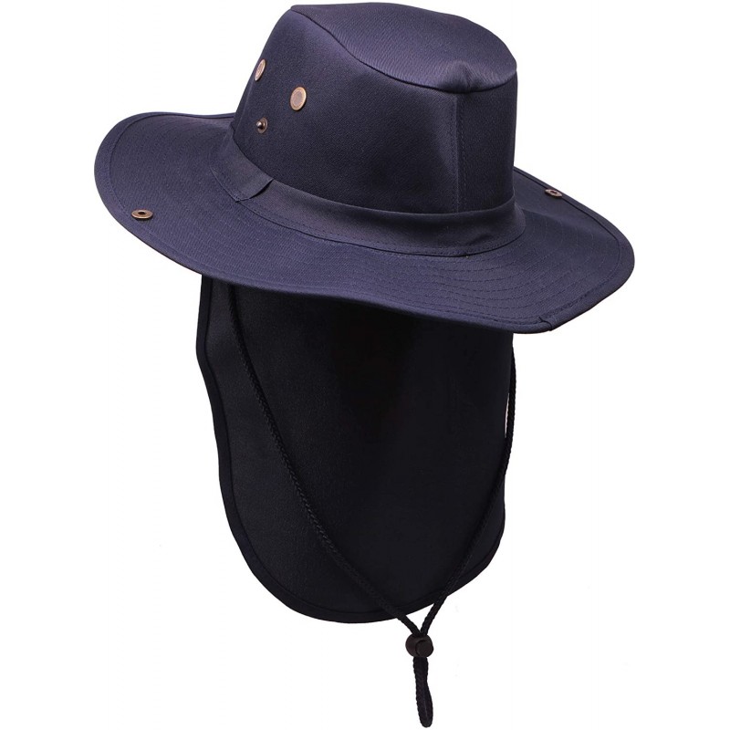 Sun Hats Bora Booney Sun Hat for Outdoor Wide Brim Cap with UPF 50+ Protection - Solid Navy - CW18H6QKDXX $10.68