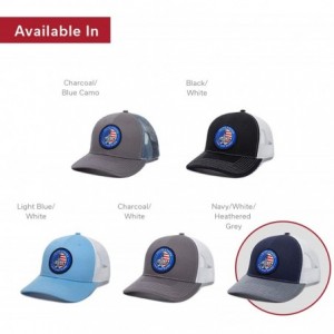 Baseball Caps Navy American Scout Patch Trucker - Navy/White/Heathered Gray - CL18AEKA66U $13.34