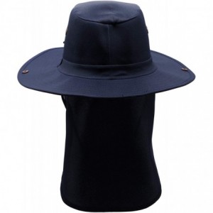 Sun Hats Bora Booney Sun Hat for Outdoor Wide Brim Cap with UPF 50+ Protection - Solid Navy - CW18H6QKDXX $10.68