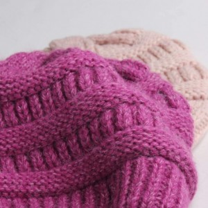 Skullies & Beanies Winter Beanie for Women Fleece Lined Warm Knit Skull Slouch Beanie Hat - 21-fowerrose - C618UR6X09R $14.70