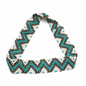 Headbands American Handmade Accessories Turquoise - Turquoise/Bronze/White Zip Zap - CH128DP9UD3 $13.96