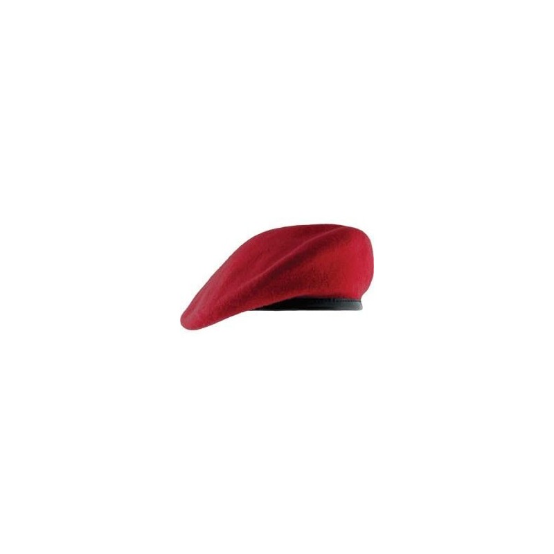 Berets Unlined Beret with Leather Sweatband (7 5/8- Scarlet) - CE11WV00NI3 $12.33