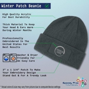 Skullies & Beanies Patch Beanie for Men & Women German Shepherd My Co Pilot Embroidery 1 Size - Dark Grey - CP18ZORWTHA $13.99