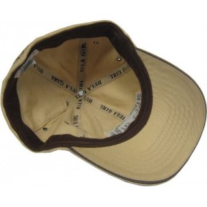 Baseball Caps Cigar Logo Hat with Secret Pocket Closed Back Deluxe - Khaki - CB115UOTQU3 $19.44