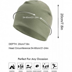 Skullies & Beanies Warm Beanie Hat Soft Skull Cap Stretchy Helmet Liners Unisex Various Styles - Green - CV18Y45CA3R $10.77