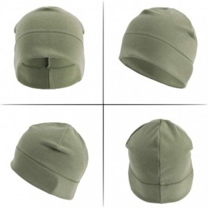 Skullies & Beanies Warm Beanie Hat Soft Skull Cap Stretchy Helmet Liners Unisex Various Styles - Green - CV18Y45CA3R $10.77