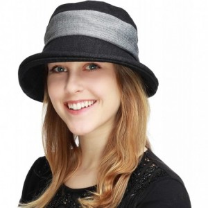 Sun Hats Light Weight Packable Women's Wide Brim Sun Bucket Hat - Collete-black - C018GQUS68Y $17.20