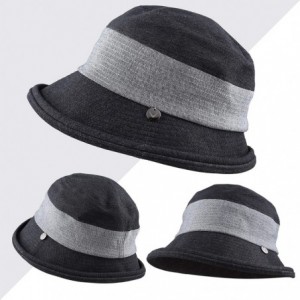 Sun Hats Light Weight Packable Women's Wide Brim Sun Bucket Hat - Collete-black - C018GQUS68Y $17.20