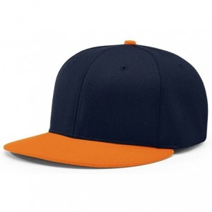 Baseball Caps PTS40 DRYVE R-Flex FIT PTS 40 Baseball HAT Ball Cap - Navy/Orange - C0186XTS2IQ $10.11