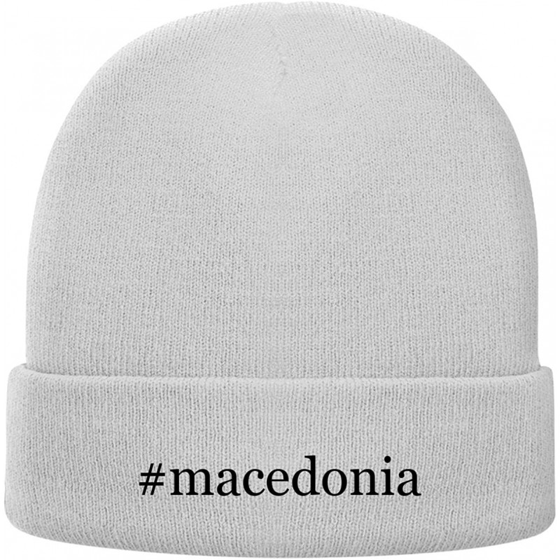 Skullies & Beanies Macedonia - Soft Hashtag Adult Beanie Cap - White - C0192YKRGK7 $13.93