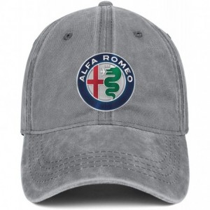 Baseball Caps Men's Womens Denim Alfa-Romeo-Sports-car-Giulia-SUV- Cool Cap Adjustable Snapback Dad Hat - Grey-83 - CT18ZUMSH...