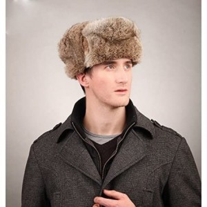 Bomber Hats Men's Rabbit Full Fur Russian Ushanka Trooper Hats Multicolor - Brown - C611MBTZZUF $25.42