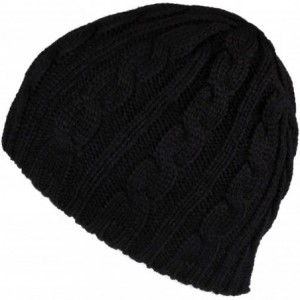 Skullies & Beanies Exclusives Women's Men's Kids Knitted Solid Beanie Hat (HAT-31) (YJ-31A) - Black-soild - CS129XM6V6J $10.19