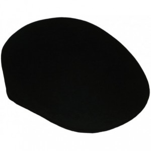 Newsboy Caps Black Felt Ascot Hat - Small/Medium - CK115KQ25WR $36.64