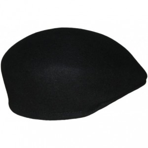 Newsboy Caps Black Felt Ascot Hat - Small/Medium - CK115KQ25WR $36.64