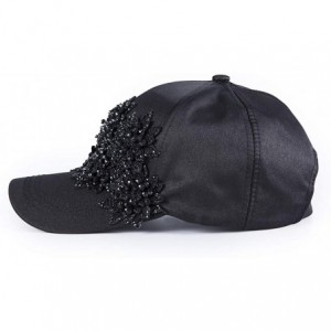 Baseball Caps Base Ball Cap for Women and Men Kids - Black Flower - CT18XZHLHK9 $12.12