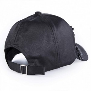 Baseball Caps Base Ball Cap for Women and Men Kids - Black Flower - CT18XZHLHK9 $12.12