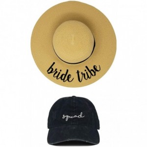 Sun Hats Women's Bridal Sun Hat Dad Hat Baseball Cap Bachelorette Party Bundle - CB18QAADI63 $58.01