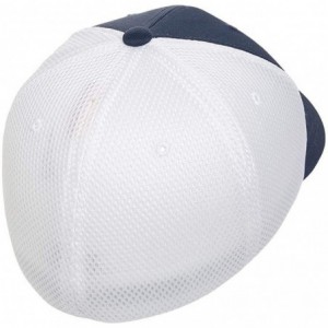 Baseball Caps Flexfit Ultrafibre & Airmesh 6533 with NoSweat Hat Liner - Navy/White - CL18O8CGXA4 $10.51