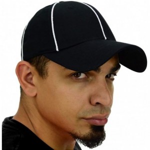 Baseball Caps Official Referee Hats - Structured Adjustable Hats for Umpires-Referees-and Officials - Adjustable Black/White ...