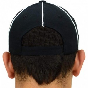 Baseball Caps Official Referee Hats - Structured Adjustable Hats for Umpires-Referees-and Officials - Adjustable Black/White ...