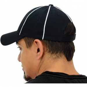 Baseball Caps Official Referee Hats - Structured Adjustable Hats for Umpires-Referees-and Officials - Adjustable Black/White ...