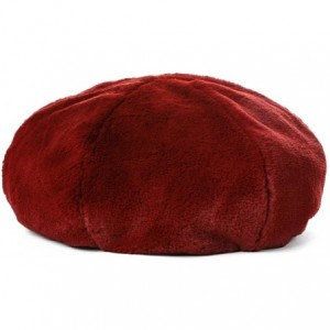 Newsboy Caps Velvet Artist French Berets Film Director Paris Cap Women Soft Warm Classic - 99627_burgundy - CZ18KWA0ENR $14.79