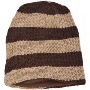 Skullies & Beanies Men's Slouchy Beanie Knit Crochet Rasta Cap for Summer Winter - Brown/Khaki - CC12MEFAWB1 $16.19