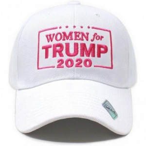 Baseball Caps Women for Trump 2020 Campaign Embroidered US Trump Hat Baseball Cap - Pv101 White - CH193XIOU0I $12.90