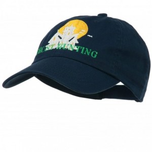 Baseball Caps Halloween Ghost Hunting Embroidered Pet Spun Cap - Navy - CG11ONZBIID $20.38